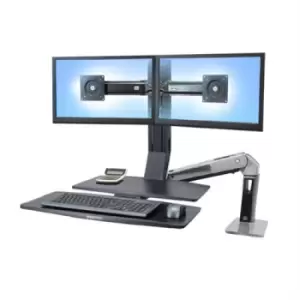 Ergotron WorkFit -A Dual 55.9cm (22") Black Desk