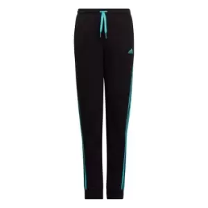 adidas 3 Stripe French Jogging Pants Juniors - Black