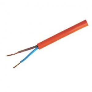 Zexum 0.75mm 2 Core Hi-Vis Flex Cable Orange Round 3182Y - 1 Meter