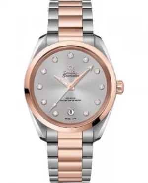 Omega Seamaster Aqua Terra 150m Master Co-Axial Chronometer 38 MM Rose Gold and Stainless Steel Womens Watch 220.20.38.20.56.002 220.20.38.20.56.002