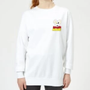 Danger Mouse Pocket Logo Womens Sweatshirt - White - XS