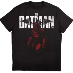 DC Comics - The Batman Red Figure Unisex XX-Large T-Shirt - Black