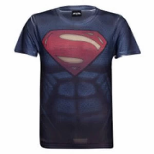 DC Comics Mens Superman Muscle T-Shirt - Blue - L