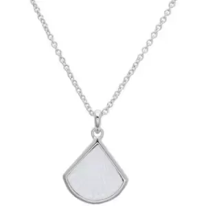 Ladies Unique & Co Silver 925 Pendant with Rhodium Plating and Mother of Pearl incl. Chain