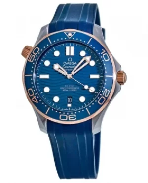 Omega Seamaster Diver 300m Co-Axial Master Chronometer 42mm Blue Dial Rose Gold Mens Watch 210.22.42.20.03.002 210.22.42.20.03.002