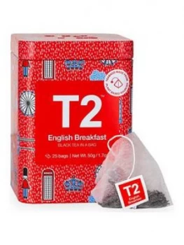 T2 Tea T2 English Breakfast Teabag Icon Tin