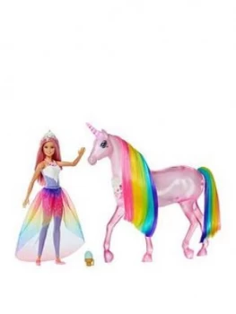 Barbie Dreamtopia Magical Lights Unicorn With Princess Doll