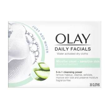 Olay Daily Facials 5-in1 Dry Cloths - Sensitive Skin