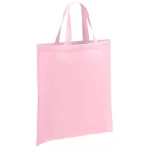 Brand Lab Cotton Short Handle Shopper Bag (One Size) (Light Pink)