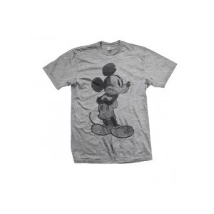 Disney - Mickey Mouse Sketch Unisex X-Large T-Shirt - Grey