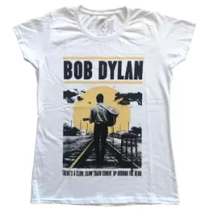 Bob Dylan - Slow Train Ladies XX-Large T-Shirt - White