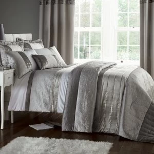 Catherine Lansfield Gatsby Double Bed Set - Silver