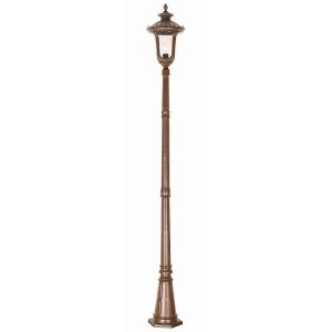 1 Light Medium Outdoor Lamp Post Rusty Bronze Patina IP44, E27