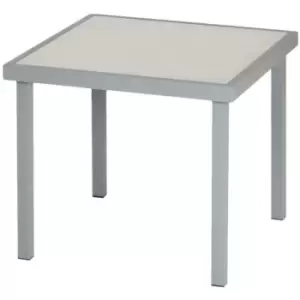 Sussex Garden Side Table - Metal Outdoor Patio Furniture - 44 x 44cm - Grey - Harbour Housewares