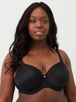 Elomi Smooth Underwired Moulded Bra - Black, Size 38Hh, Women