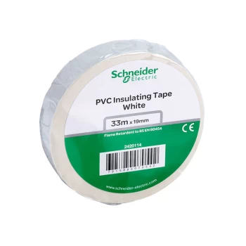 Schneider Electric - 2420114 PVC Tape 19mm x 33m White