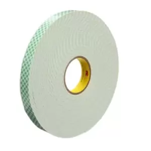 3M 4026 White Foam Tape, 19mm x 3, 1.6mm Thick
