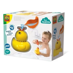 SES Creative - Childrens Tiny Talents Quack Quack Duck Bath Toy with Sounds (Yellow)