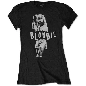 Blondie - Mic. Stand Womens X-Large T-Shirt - Black