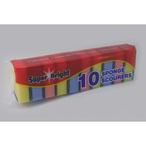 Superbright Sponge Scourers Pack 10