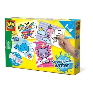 SES Creative - Childrens My First Colouring with Water Fantasy Animals Set (Multi-colour)
