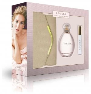 Sarah Jessica Parker Lovely Gift Set 100ml Eau de Parfum + 10ml Rollerball + Gold Clutch