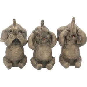Three Wise Elephants Figurine