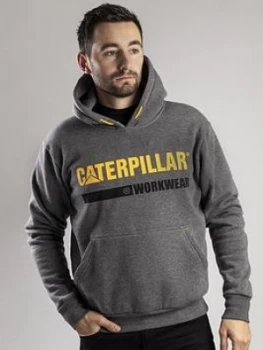 Caterpillar CAT Workwear Essential Logo Hoodie - Grey, Size XL, Men