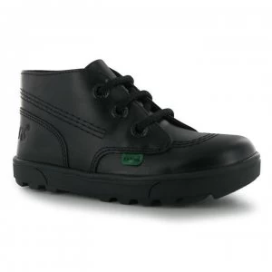 Kickers Disley Hi Childrens Shoes - Black