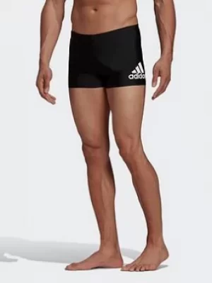 adidas Badge Swim Fitness Boxers, Black/Red, Size 34, Men