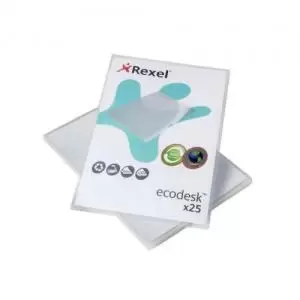 Rexel EcoDesk A4 Document Folders; Clear Embossed; Extra Strong