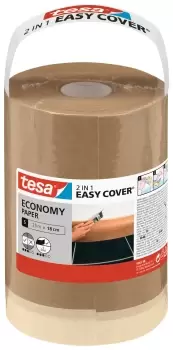 Tesa Masking Easy Cover Economy S - 2 in 1 Masking Tape & Dust Sheet - 25m x 0.18m