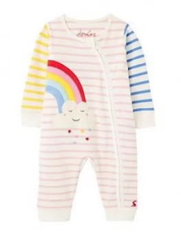 Joules Baby Girls Winfield Rainbow Zip Babygrow - Multi, Size 6-9 Months