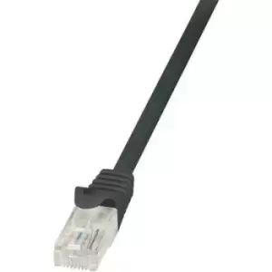 LogiLink CP2093U RJ45 Network cable, patch cable CAT 6 U/UTP 10.00 m Black incl. detent