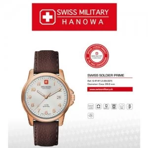 Swiss Military Hanowa Mens Swiss Soldier Prime Rose Gold Plated Watch - 06-4141.2.09.001