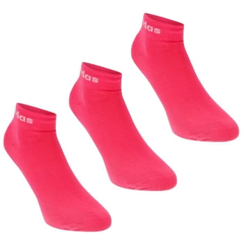 adidas Essentials Ankle 3 Pack Socks - Pink