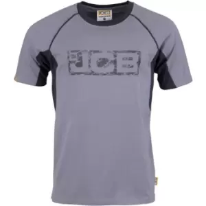 JCB Trade Work T-Shirt Grey & Black - Small