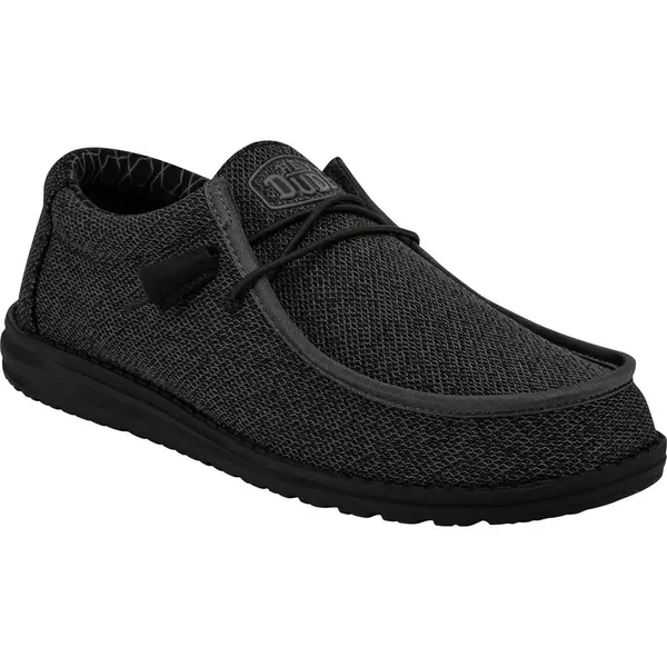 Hey Dude Mens Wally Sox Slip On Trainers Shoes - UK 12 Black male GDE2663TOT12