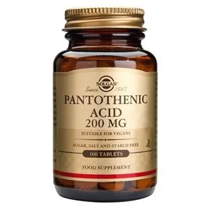 Solgar Pantothenic Acid 200 mg Tablets 100 tablets