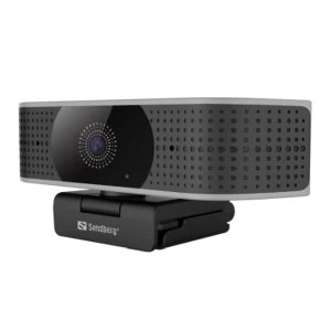 Sandberg Pro Elite 4K Ultra HD Webcam with Noise-Reducing Stereo Mic, USB-A/USB-C, 8.3MP, 3840 x 2160, 60fps, Glass Lens, 78&deg;...