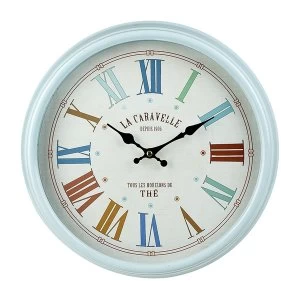Large Blue Roman Numeral Wall Clock By Heaven Sends