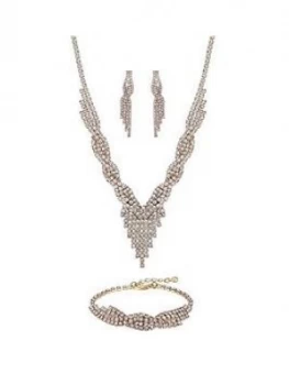 Mood Rose Gold Plated Crystal Diamante 3Pc Set