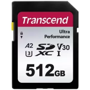Transcend TS64GSDC340S SDXC card 512GB A1 Application Performance Class, A2 Application Performance Class, v30 Video Speed Class, UHS-Class 3 shockpro