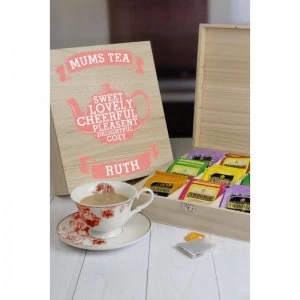 Personalised Mums Wooden Tea Chest Large