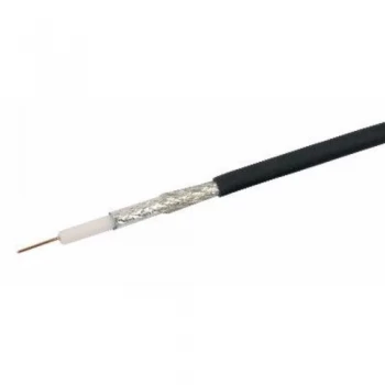 Labgear Black Single 1mm CCS 75Ohm RG6 Digital Satellite Aerial Cable With Foam Filled PE and Aluminium Foil 27600AL/27615AL - 25 Meter