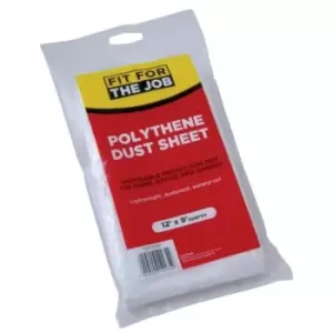 Fit For The Job 12' X 9' Polythene Dust Sheet- you get 20