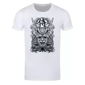 Unorthodox Collective Mens Edo Warrior Mask T-Shirt (L) (White/Black)