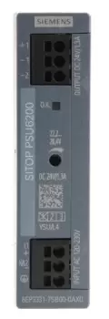 Siemens SITOP PSU6200 Switch Mode DIN Rail Power Supply 85 264V ac Input, 24V dc Output, 1.3A 31.2W