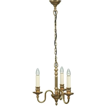 Interiors 1900 Lighting - Interiors 1900Y133P3 - 3 Light Multi Arm Ceiling Candle Pendant Brass, Ivory, E14