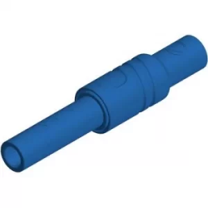 SKS Hirschmann KUN S Straight blade safety socket Socket, straight Pin diameter: 4mm Blue